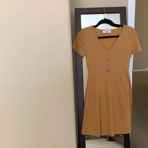 Carly Jean Los Angeles Mustard Twirl Dress